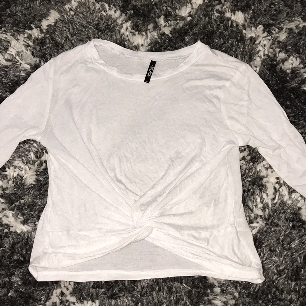 crossed crop top